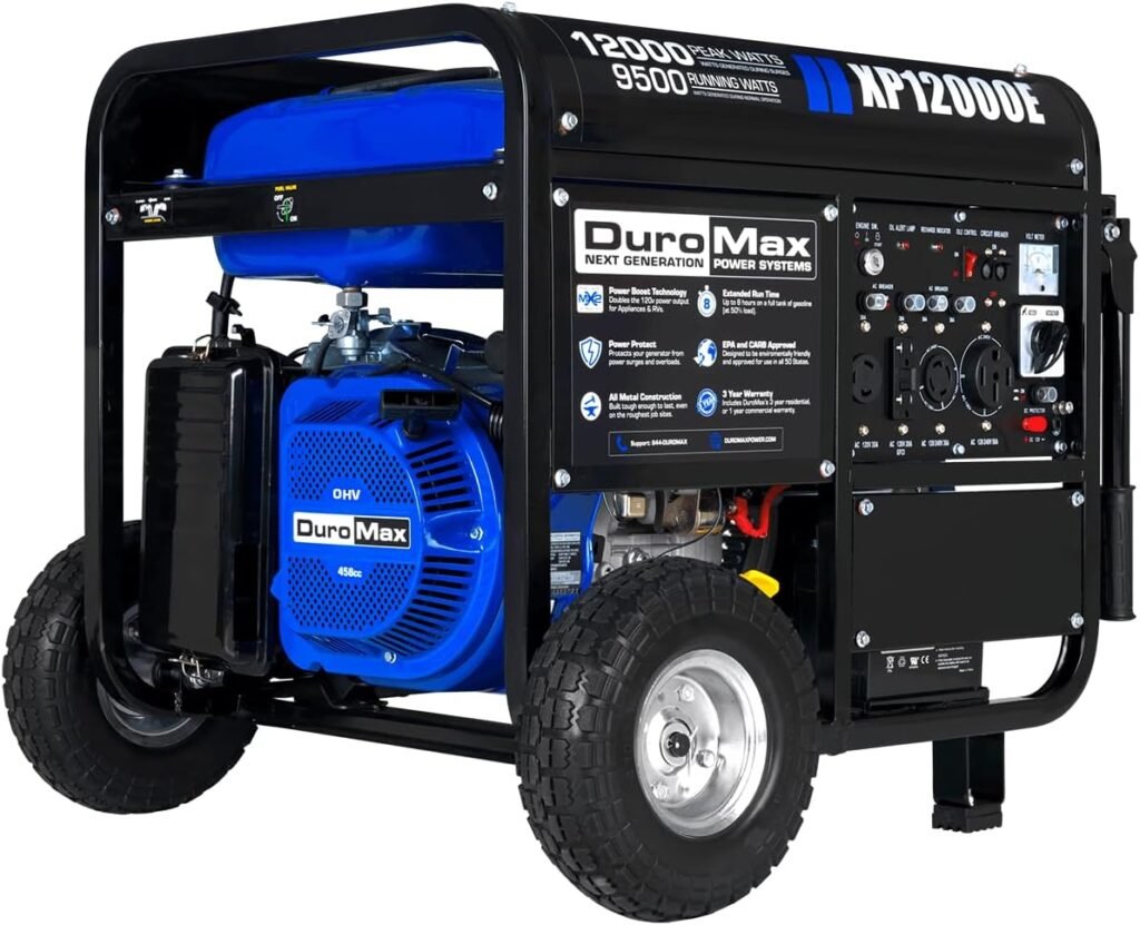 what size generator to run central ac