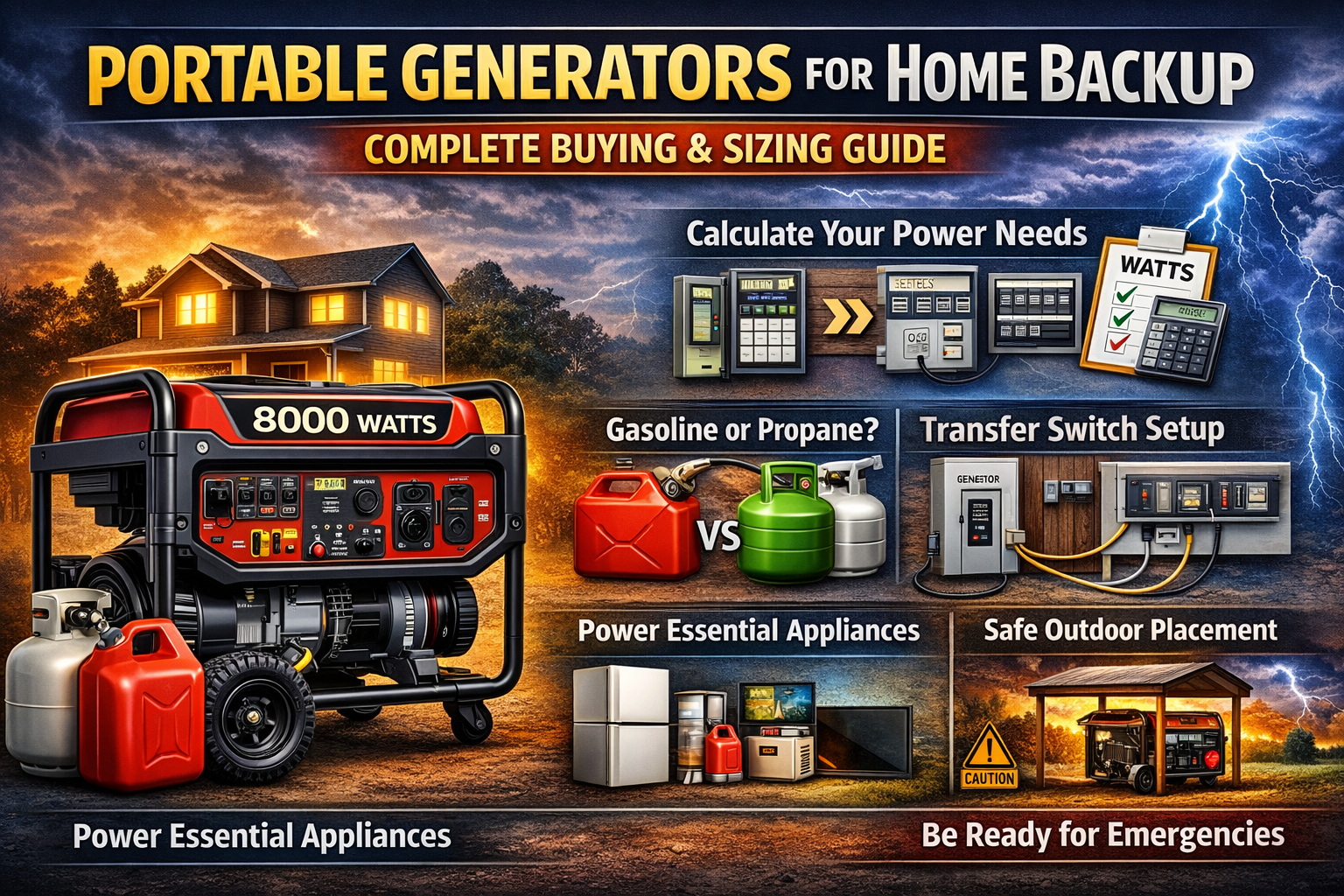 Portable Generators for Home Backup