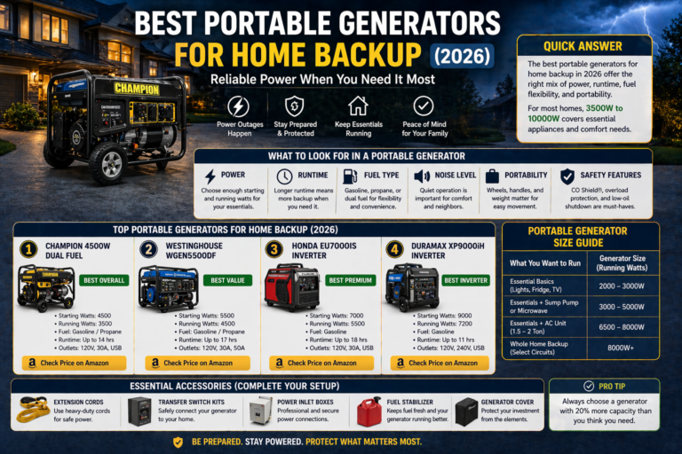 best portable generator for home backup