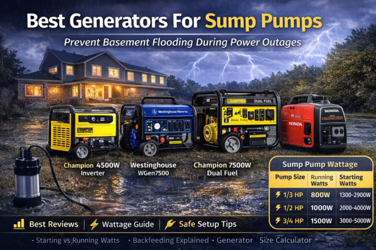 generator for sump pump