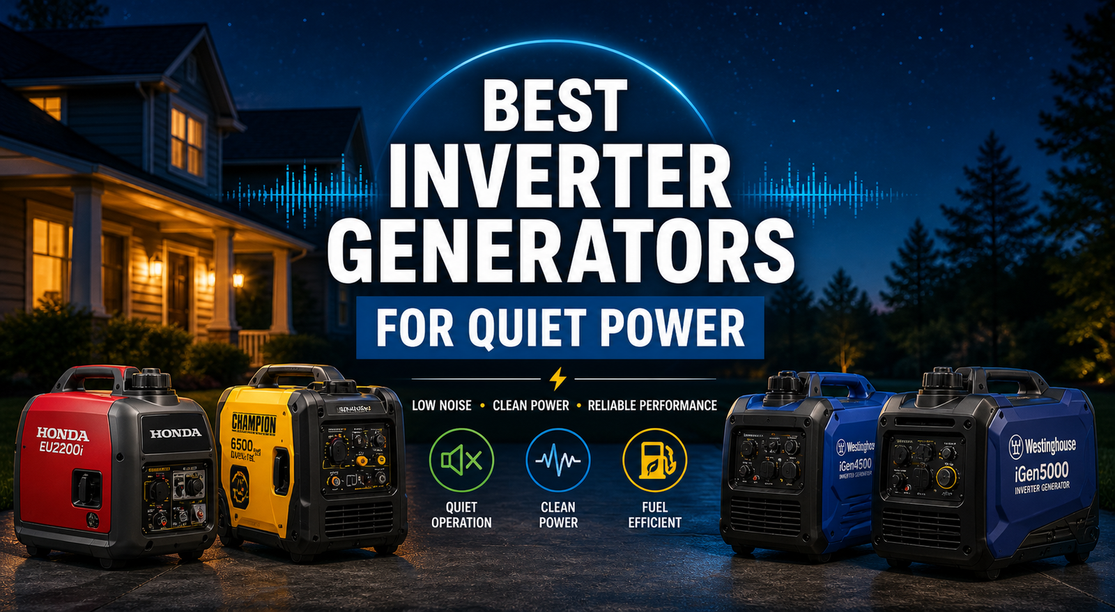 best inverter generators for quiet power low noise portable generators for home backup comparison