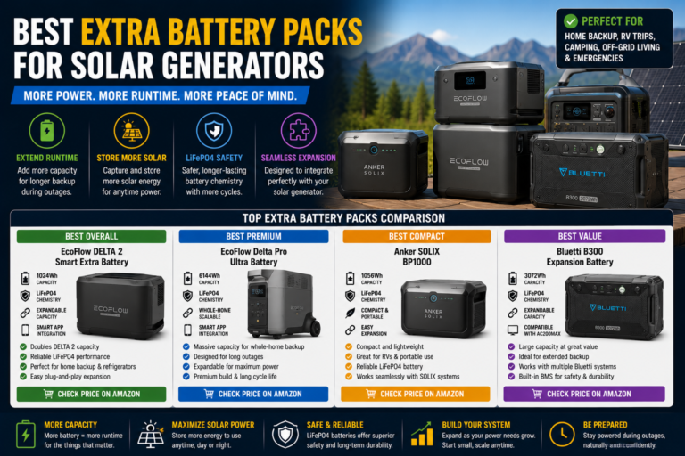 best extra battery packs for solar generators