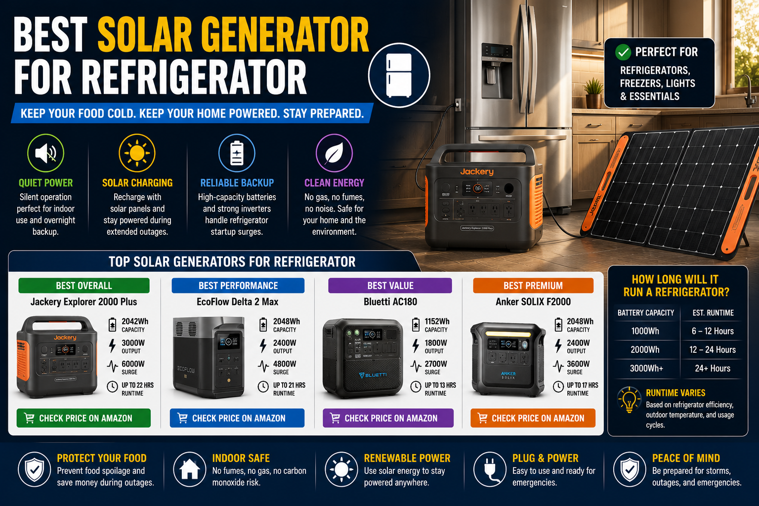 best solar generator for refrigerator
