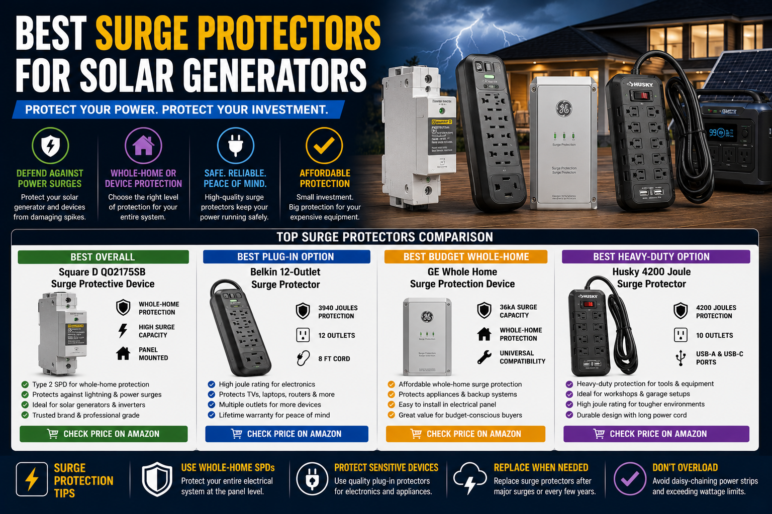 best surge protectors for solar generators