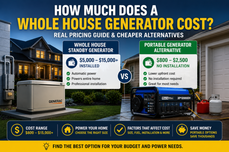 how much does a whole house generator cost