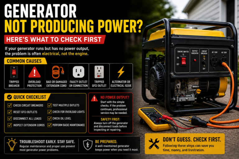 Generator Not Producing Power