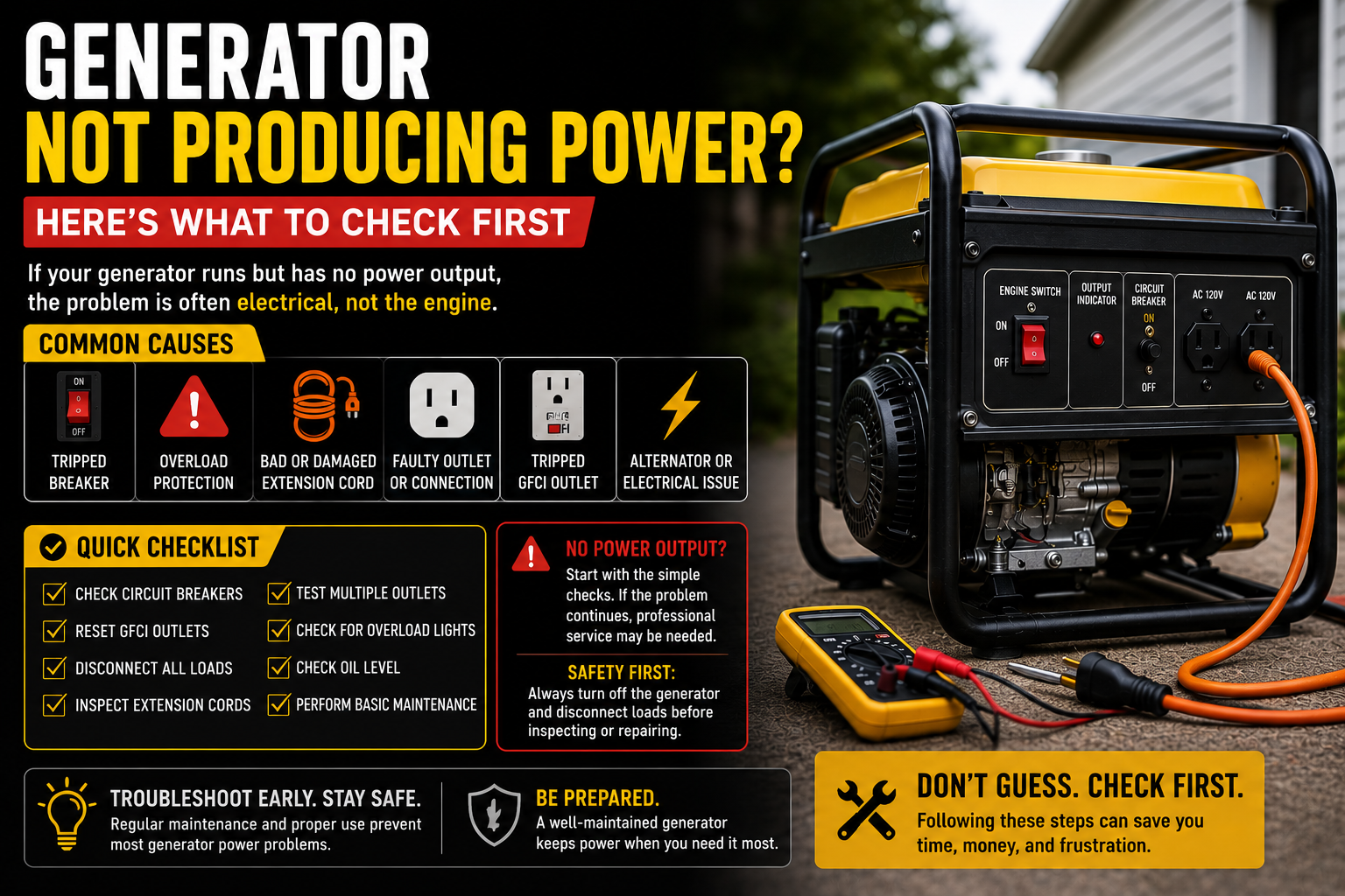 Generator Not Producing Power