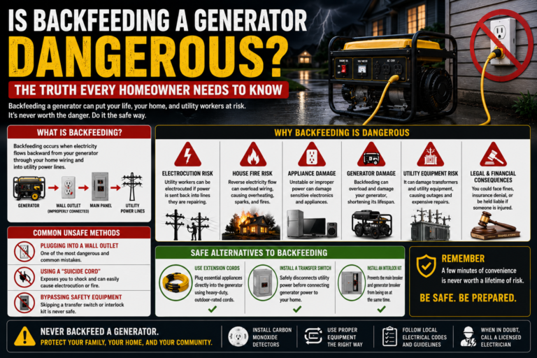 is backfeeding a generator dangerous