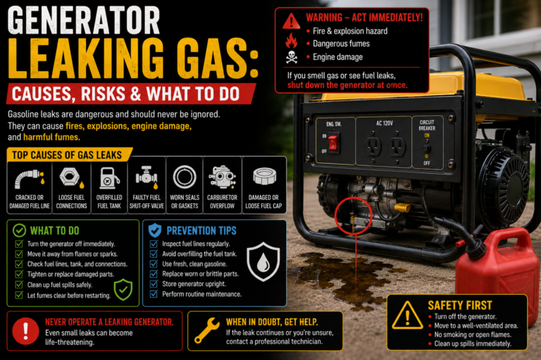 Generator Leaking Gas