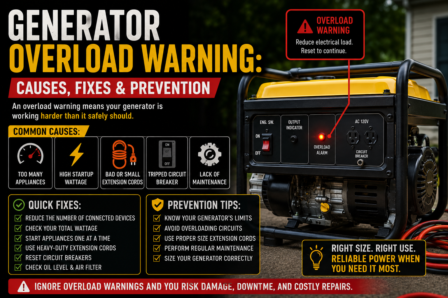 Generator Overload Warning