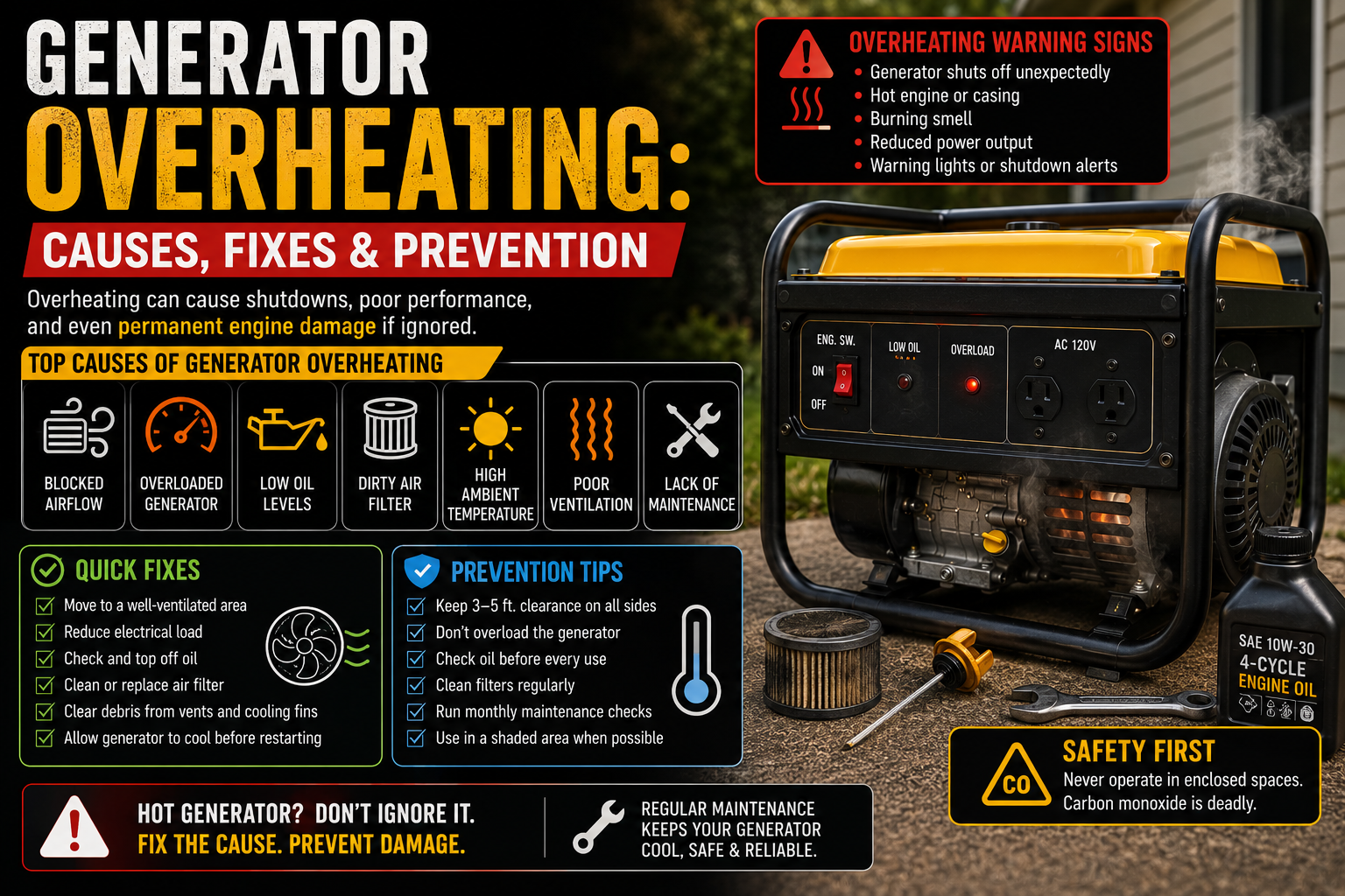 Generator overheating
