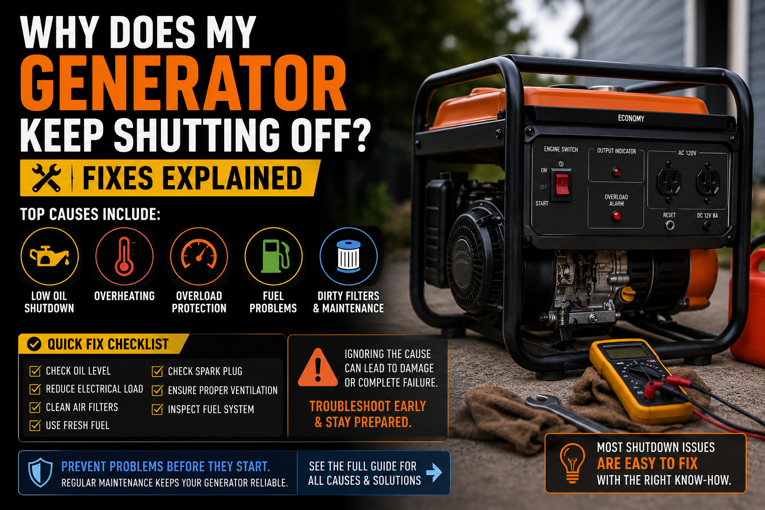 Why Does My Generator Keep Shutting Off