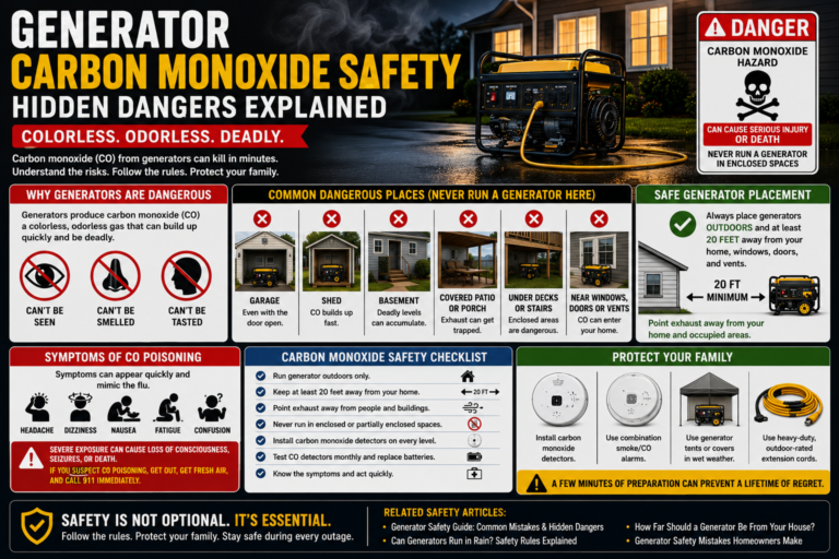 generator carbon monoxide safety