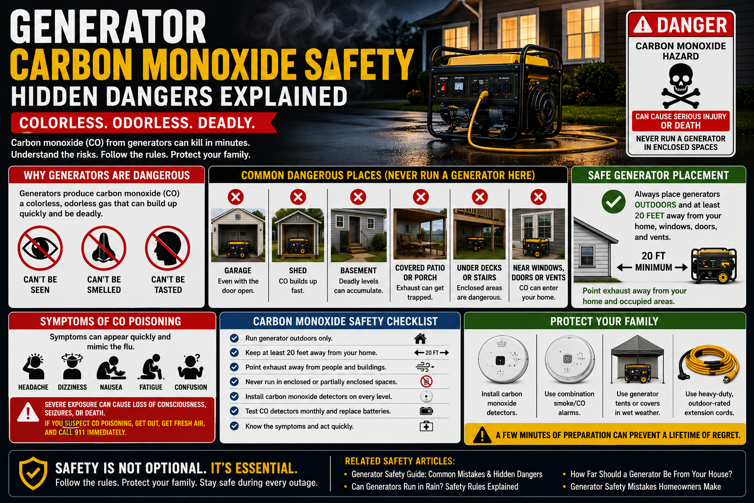 generator carbon monoxide safety