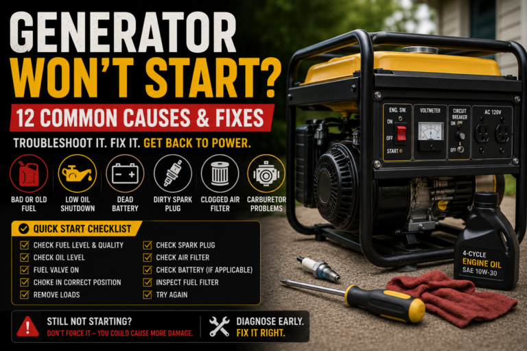 generator won’t start