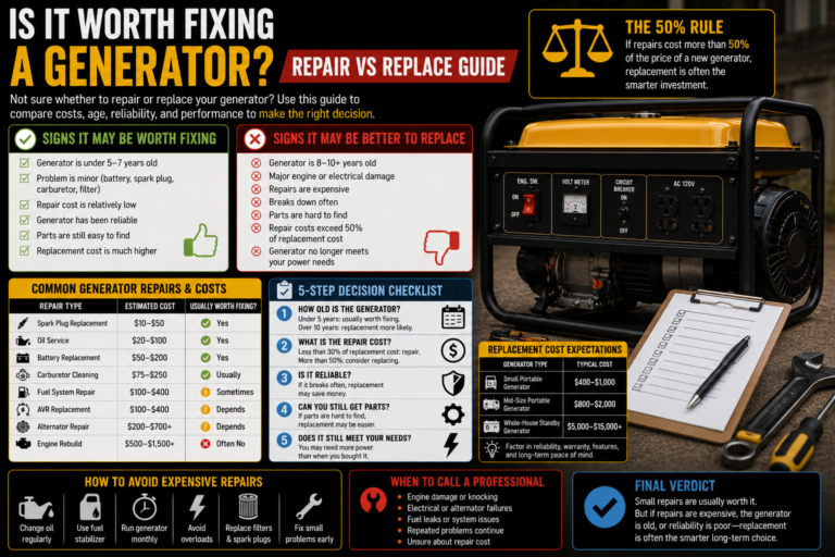 is it worth fixing a generator