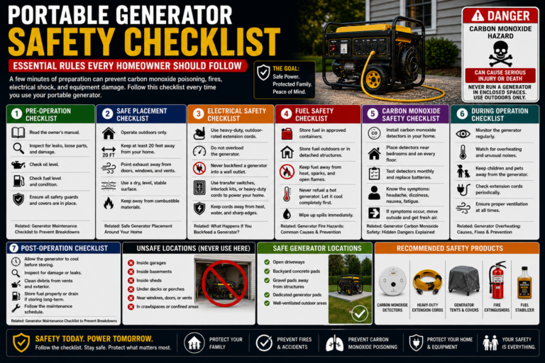 portable generator safety checklist
